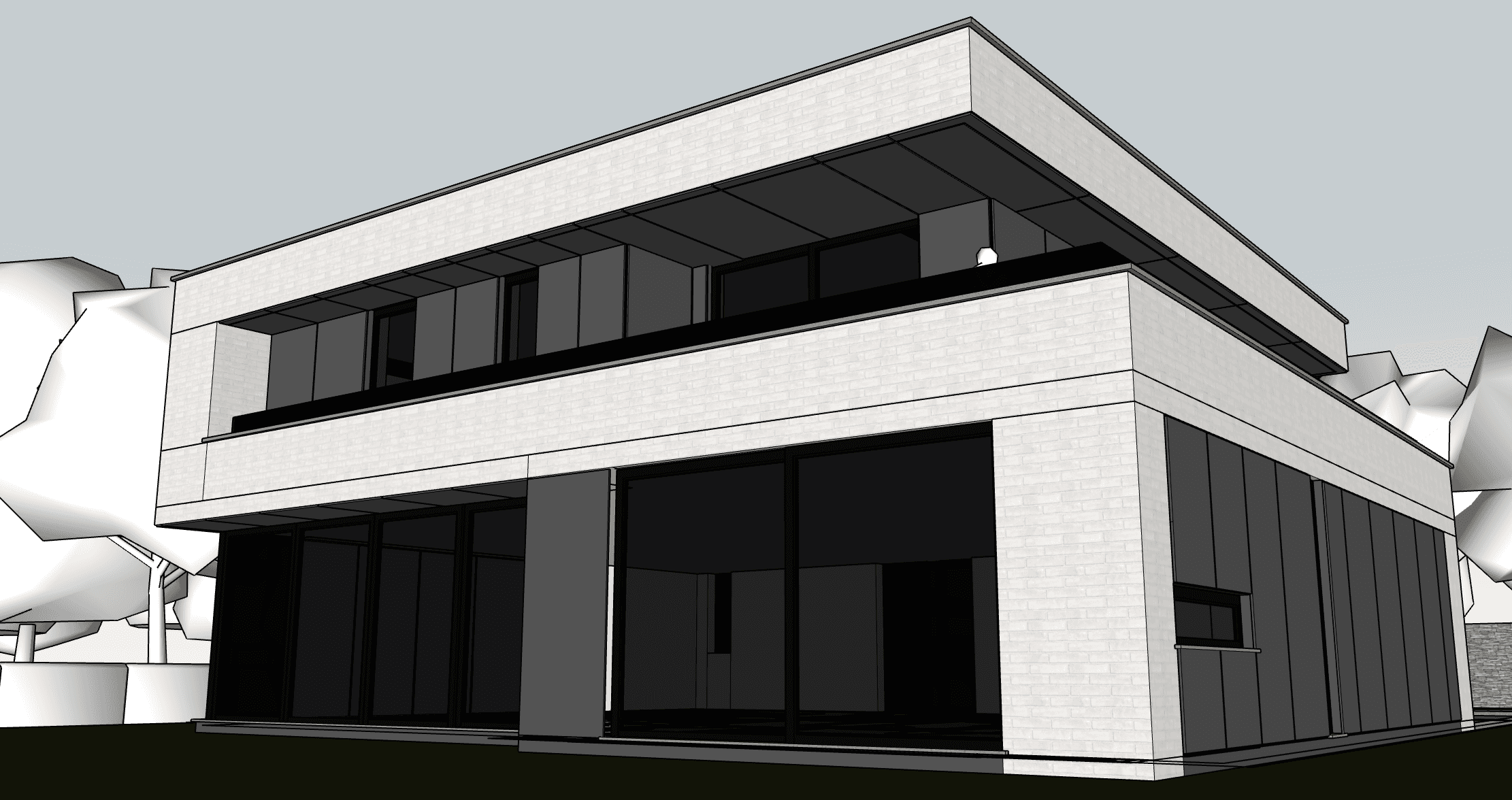 Vue arrière - calque Architecture